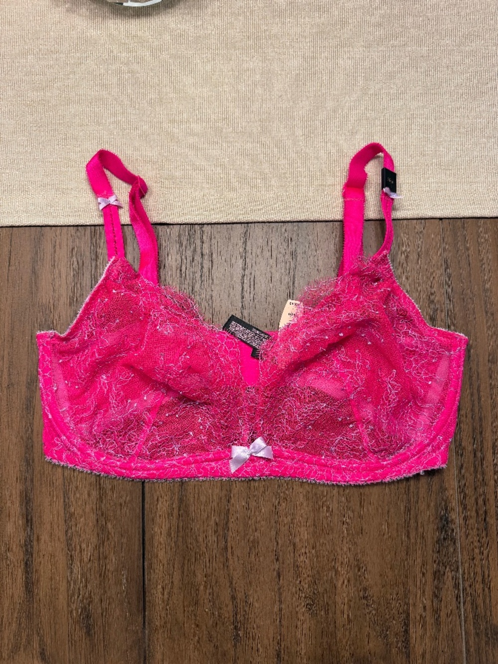 Brand New VICTORIA'S SECRET Lace Underwire Demi Bra - Beige Size 36DD